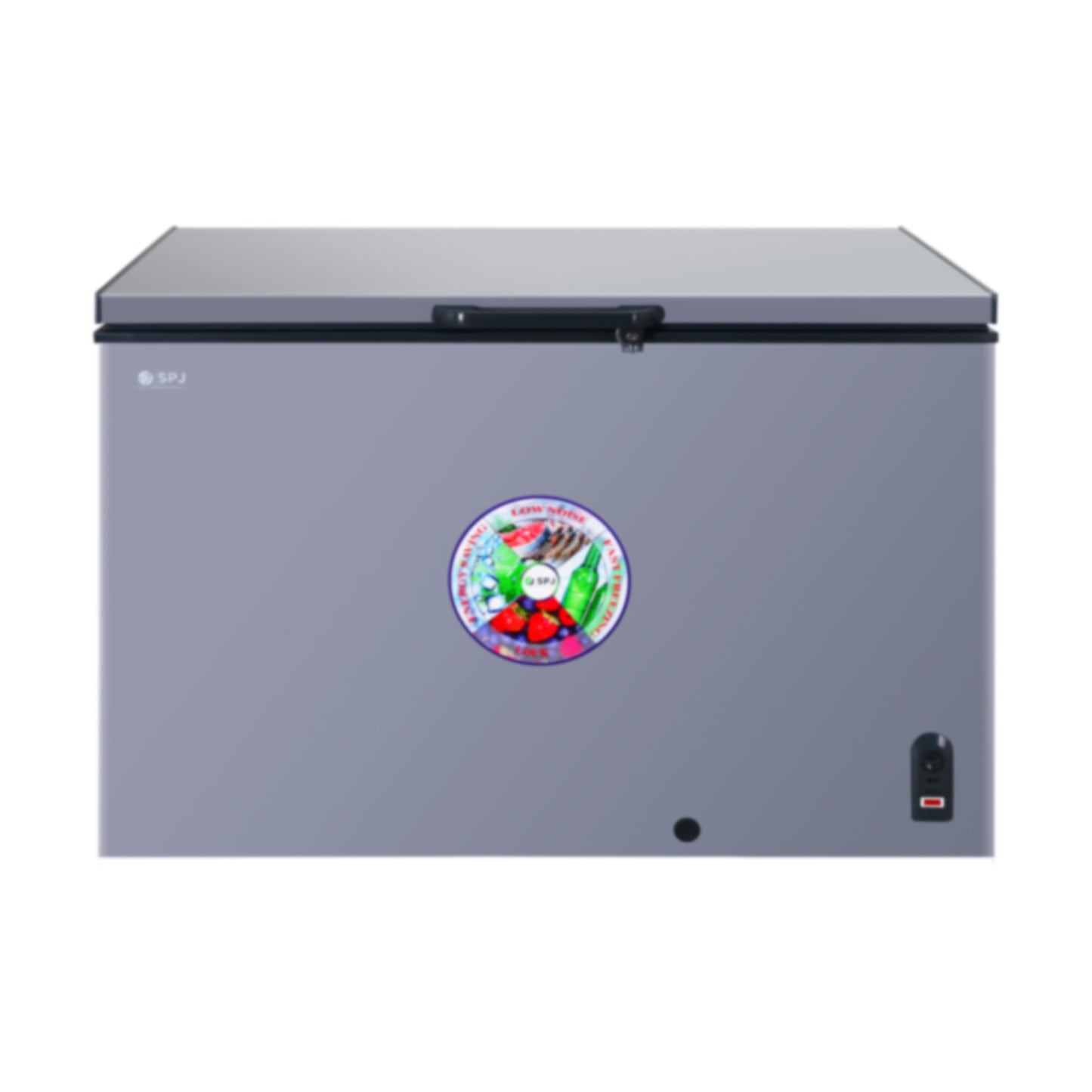 367 LITRES HARD TOP SILVER CHEST FREEZER WHITE INNER